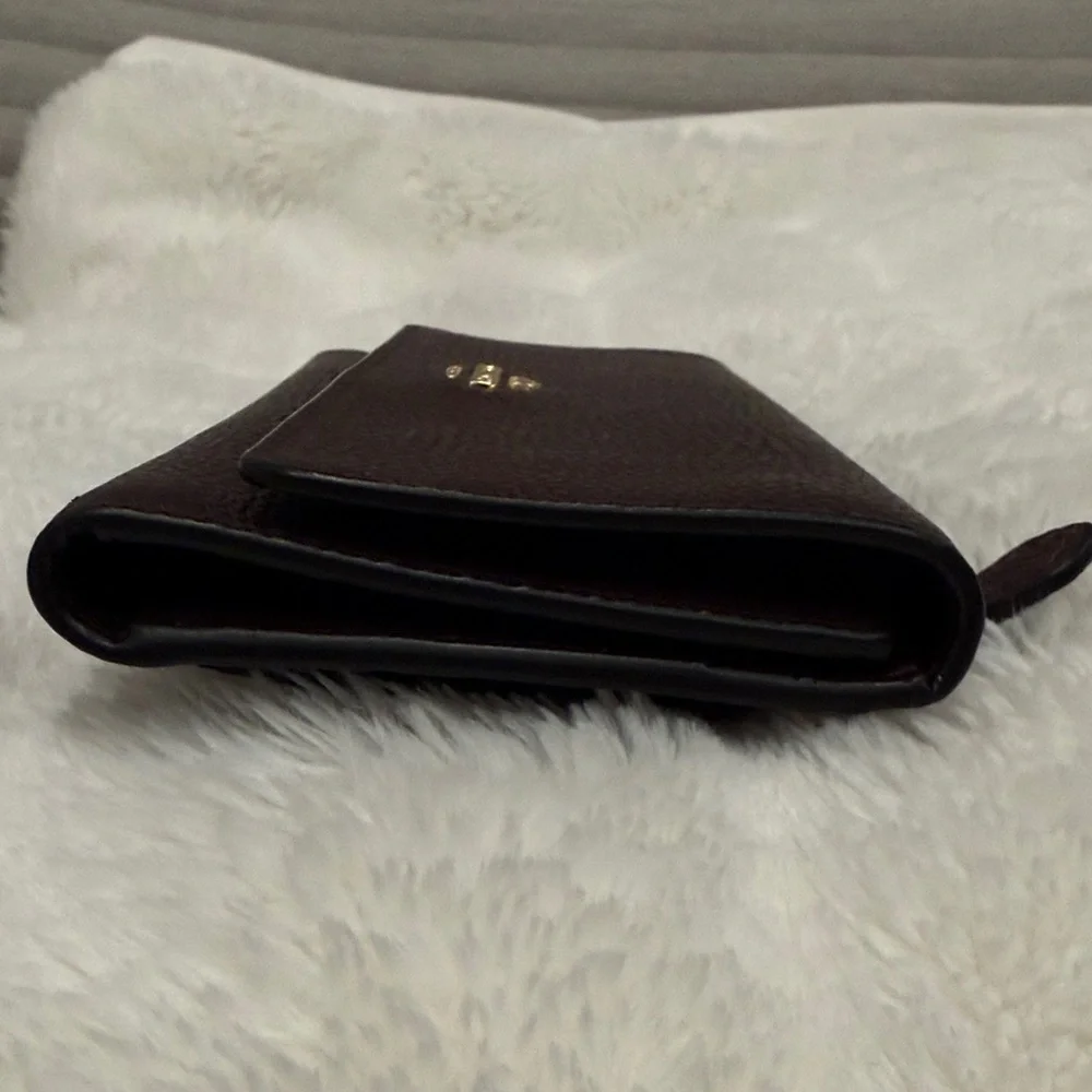 NEW Coach Dark Brown Leather Wallet - Picture 4 of 6